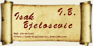 Isak Bjelošević vizit kartica
